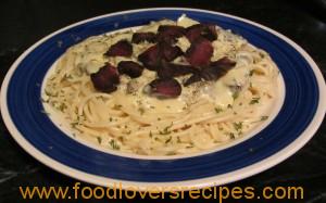 PASTA MET BILTONG SOUS